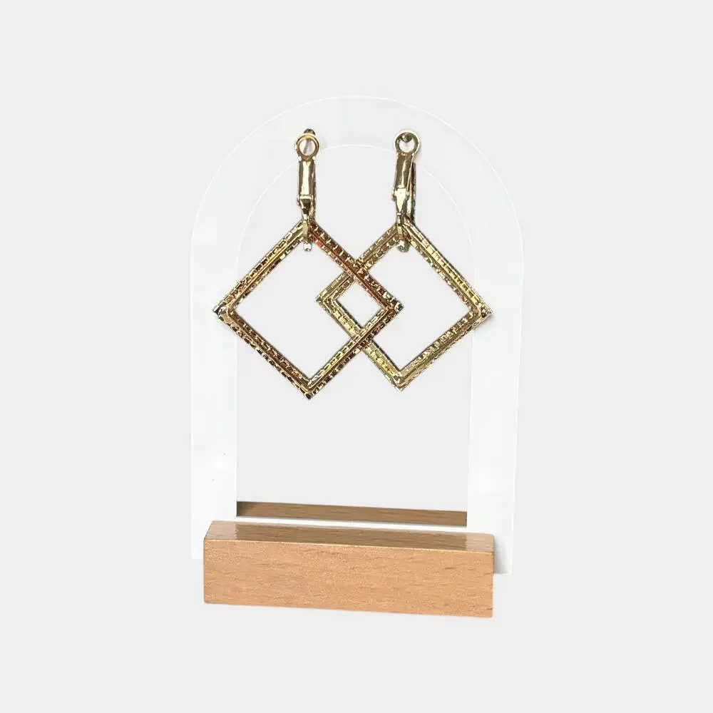 Square Dangle Night Out Earring - Picture 3 of 8